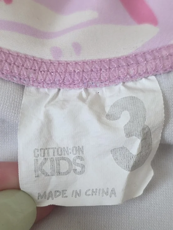 Cotton on Kids Girls Tropical Printed Long Sleeve Rashguard - Size 3 - Picture 6 of 7